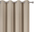 LEMOMO Blackout Curtains 66 x 95 inch/Khaki Curtains Set of 2 Panels/Thermal - Image 6