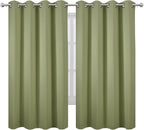 LEMOMO Sage Green Blackout Curtains 66 x 63 Inch Length/Set of 2 Curtain - Image 2
