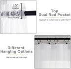 White Valances for Windows, Modern Solid Mini Small Window Curtains for Cafe - Image 4