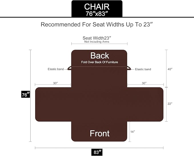 U-NICE HOME Recliner Chair Covers Reversible Chair Cover Pet Covers - Image 6