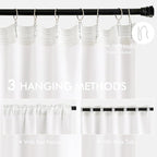 MIULEE Pure White Back Tab Light Blocking Curtains 63 Inch Length 2 Panels Set - Image 3