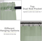 Extra Long Sheer Sage Green Curtains - Image 4