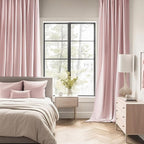 MIULEE Baby Pink Back Tab Blackout Curtains 96 Inch Length 2 Panels Set - Image 2