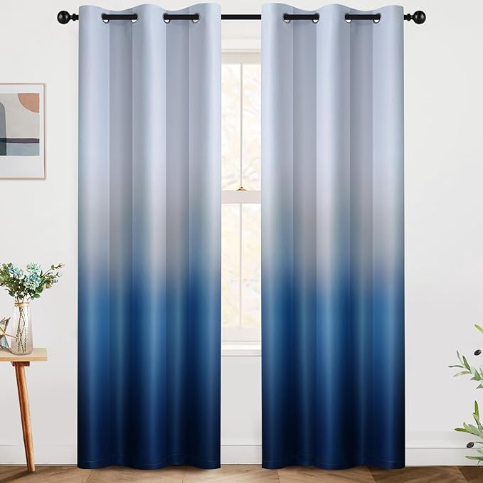 SimpleHome Ombre Curtains 42 x 84 Inch by SimpleHome