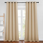 NICETOWN Biscotti Beige Curtains 96 inches Long, Grommet Thermal Insulated by NICETOWN