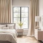 MIULEE Beige Back Tab Blackout Curtains 63 Inch Length 2 Panels Set - Image 2