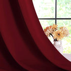 NICETOWN Christmas Burgundy Window Curtains Blackout Drapes, Thermal Insulated - Image 5