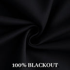 Yakamok 100% Blackout Curtains Black Room Darkening Thermal Insulated Window - Image 7