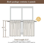 Chyhomenyc Sheer Lilac Tier Curtains 24 Inch Length, Small Window Curtains - Image 4