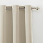LEMOMO Blackout Curtains 52 x 90 Inch Long Light Beige Curtains Set of 2 Panels - Image 6