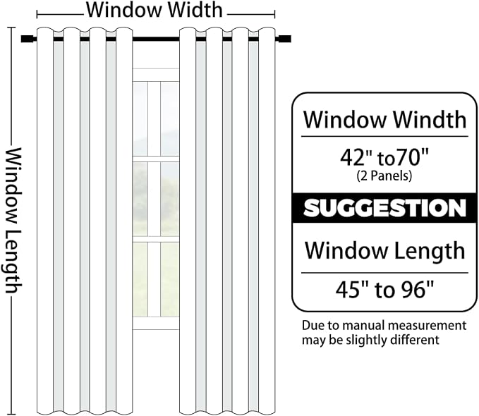 Yakamok Light Blocking Ombre Curtains, Room Darkening Grommet Window Drapes - Image 8