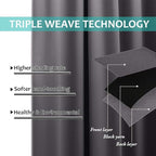 NICETOWN Grey Full Shade Curtain Panels, Pair of Thermal Insulated & Energy - Image 6