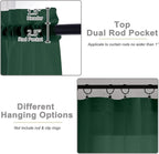 Hunter Green Sheer Curtain for Bedroom Living Room 78 Inches Long 2 Panels Set - Image 4