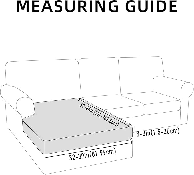 hyha Waterproof Couch Cushion Covers, Sectional Sofa Cushion Slipcovers L Shape - Image 6