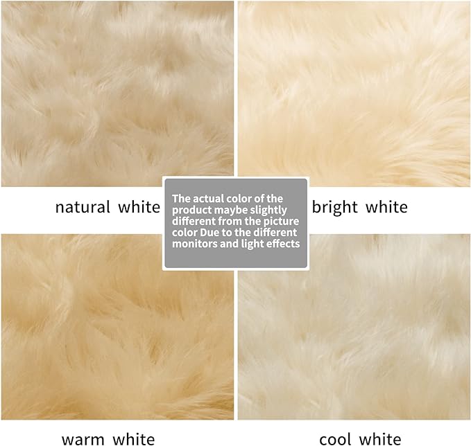 Tangsoo Round Faux Fur Rugs, Sheepskin Round Rugs 3ft, Soft Small Circle Rug - Image 6