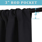 RYB HOME 2 Panels Blackout Doorway Curtains, Thermal Insulated Privacy Rod - Image 4