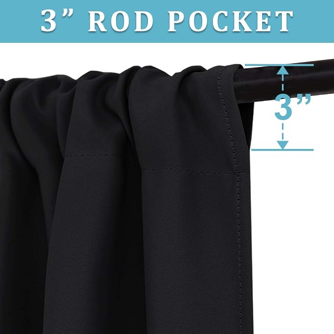 RYB HOME Blackout Curtains for Bedroom 102 inches Long, Privacy Thermal - Image 3