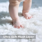9x12 Fluffy Area Rugs for Living Room, Large White Fuzzy Shag Area Rug for - Image 3