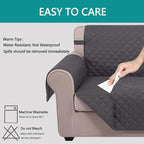 U-NICE HOME Recliner Chair Covers Reversible Quilted Water Repellent Pet - Image 4