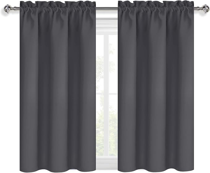 DWCN Blackout Curtains for Bedroom 54 Inch Length 2 Panels Set, Solid Thermal - Image 9