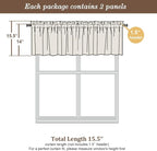 Chyhomenyc Stone Blue Valances for Window, Room Darkening Short Curtains for - Image 3