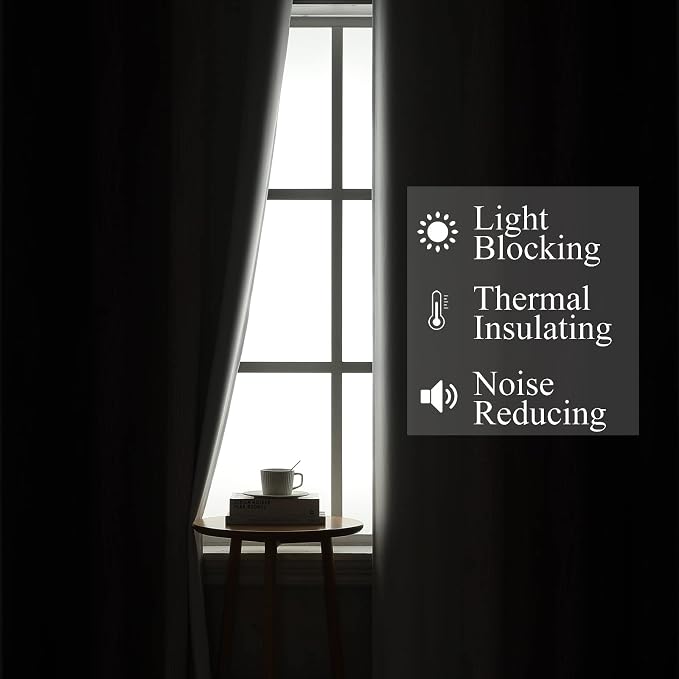 Estelar Textiler Ombre Blackout Curtains 102 Inches Long 2 Panels Set, Full - Image 3