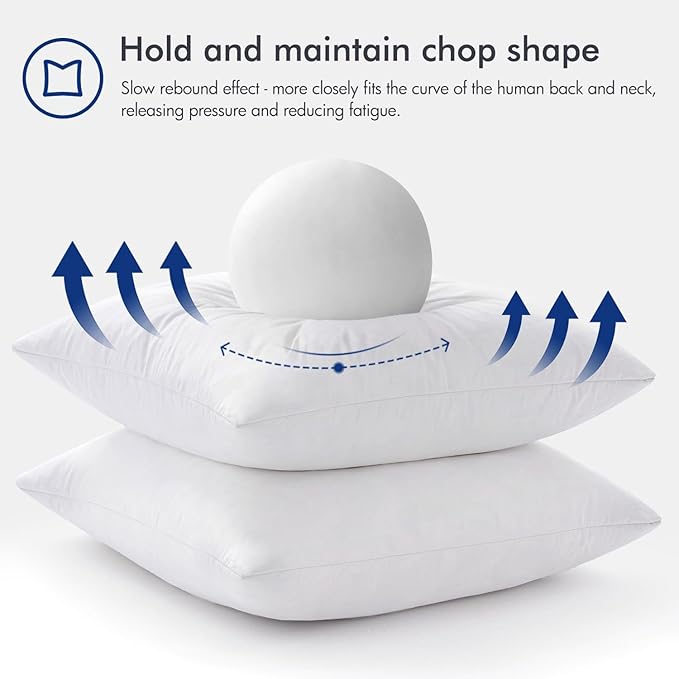 MIULEE Feather Pillow Insert 24x24, Decorative Down Throw Pillow Insert Fluffy - Image 5