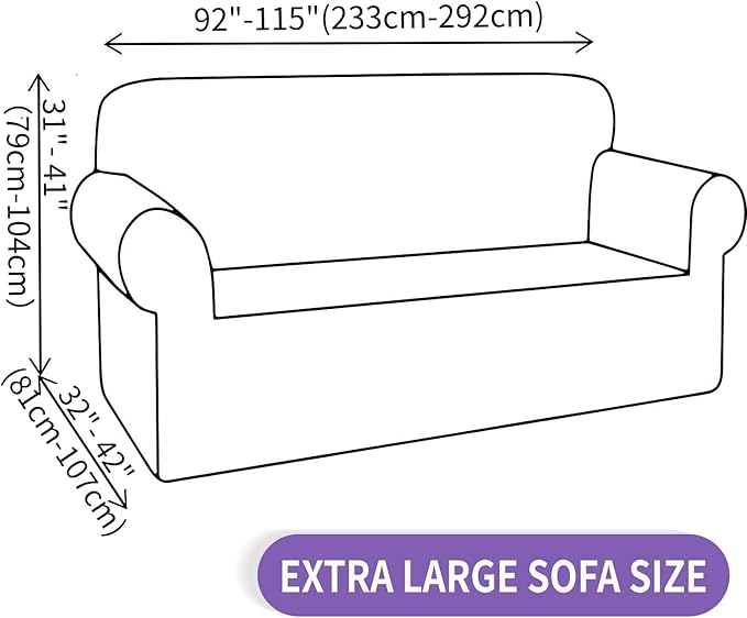 ZNSAYOTX Oversized Super Stretch Couch Cover, New Striped Sofa Covers - Image 6