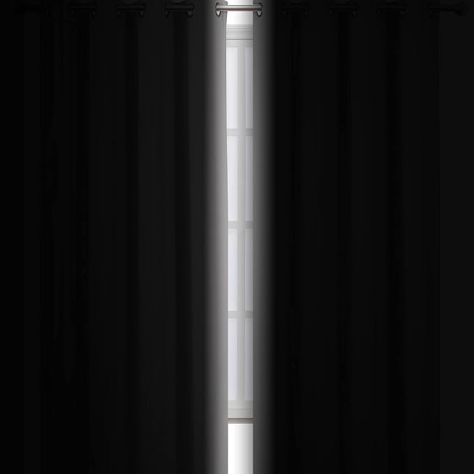 LEMOMO Light Grey Blackout Curtains 52 x 54 Inch Length/Set of 2 Curtain - Image 3