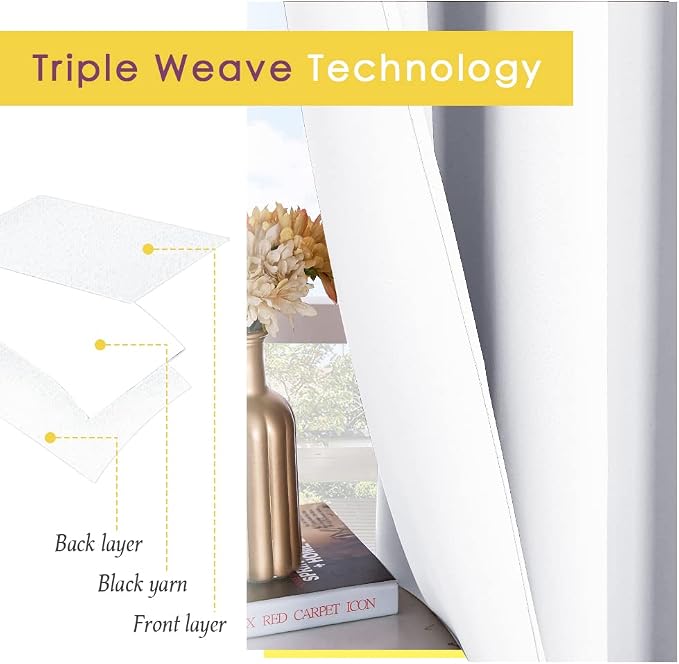 NICETOWN 50% Light Blocking Curtain Panels - Image 4