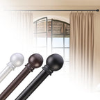 GXOACKJ Curtain Rods for windows 32-62 inch, 5/8 inch Decorative Silver - Image 7