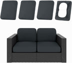 hyha 4Pcs Patio Cushion Covers, Stretch Outdoor Couch Cushion Covers, Washable by hyha