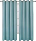 LEMOMO Stone Blue Thermal Blackout Curtains/52 x 95 Inch/Set of 2 Panels Room - Image 2
