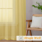 Gwine Sheer Curtains for Bedroom 54 inches Long - Image 6