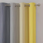 Ombre Gray and Yellow Blackout Curtains 54 Inch Length 2 panels, Full Room - Image 4