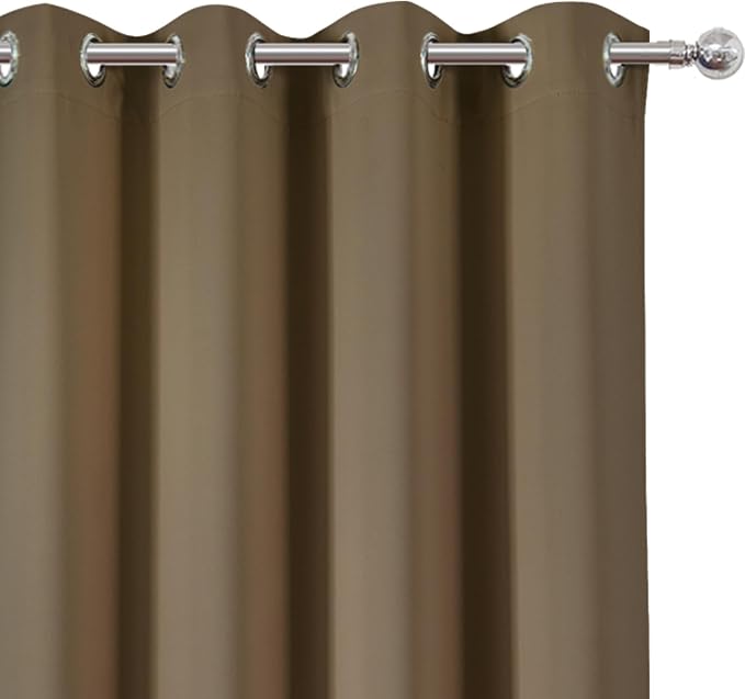 LEMOMO Brown Thermal Blackout Curtains/52 x 72 Inch/Set of 2 Panels Room - Image 6