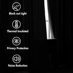 MIULEE Black Velvet Curtains 96 inches 2 Panels - Image 5
