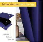 NICETOWN Royal Blue Blackout Draperies Curtains, All Season Thermal Insulated - Image 4