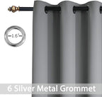 Yakamok Blackout Curtains Room Darkening Thermal Insulated Grommet top Window - Image 3