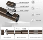 VOIIY Bronze Curtain Rods for Windows 18 to 42 Inch, Size:18-42 Inch, Antique - Image 7
