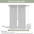 OWENIE Taupe Sheer Curtains 90 Inches Long - Image 8