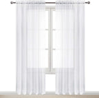 DWCN Living Room Curtains Sheer 84 inches Long 2 Panels Set, Airy & Soft - Image 9
