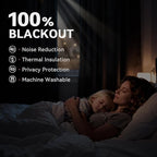 100% Blackout Shield Linen Blackout Curtains - Image 2