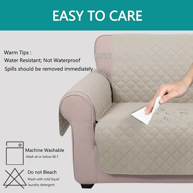 U-NICE HOME Futon Sofa Covers Reversible Sofa Slipcover Armless Cover Furniture - Image 5