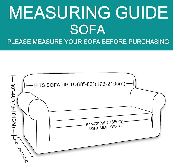 U-NICE HOME Stretch Couch Cover Sofa Cover Washable Sofa Slipcover Furniture - Image 6