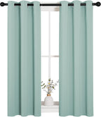 NICETOWN Thermal Insulated Curtains Blackout Draperies, Aqua Blue, 29 by 40 - Image 2
