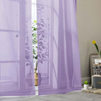 Lavender Sheer Curtain for Bedroom Living Room 72 Inches Long 2 Panels Set - Image 9