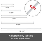 GXOACKJ Curtain Rods for windows 32-48 inch, 5/8 inch Decorative White Splicing - Image 6