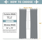 ChrisDowa Blackout Curtains 108 Inches Long 2 Panels Set - Image 5
