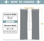 ChrisDowa Blackout Curtains 108 Inches Long 2 Panels Set - Image 6